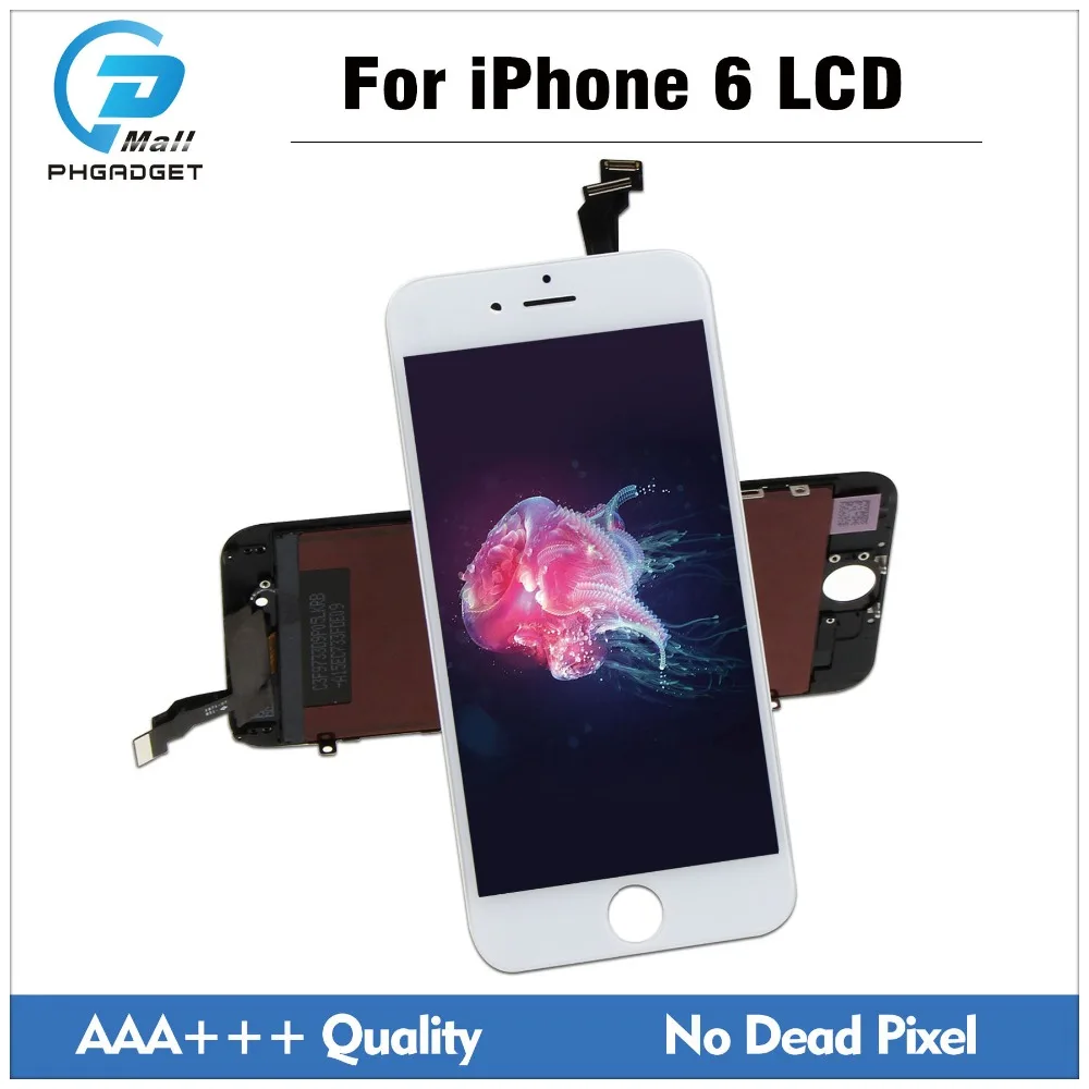 50 шт./лот AAA+ качественный ЖК-дисплей для iPhone 6 6G дигитайзер сенсорный экран Замена Высокое качество DHL