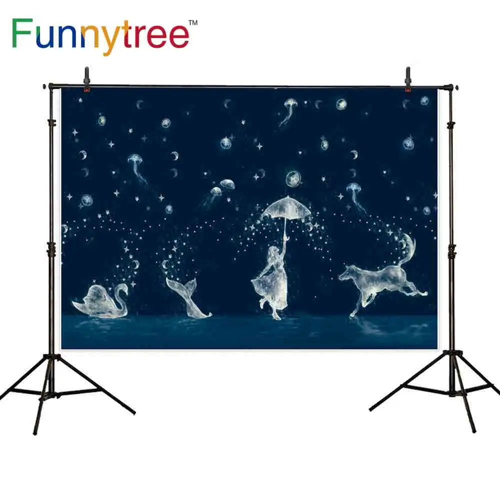 Funnytree сказочные декорации &quotСтрана Чудес&quot Фея Медузы воды Лебедь зонтик фон