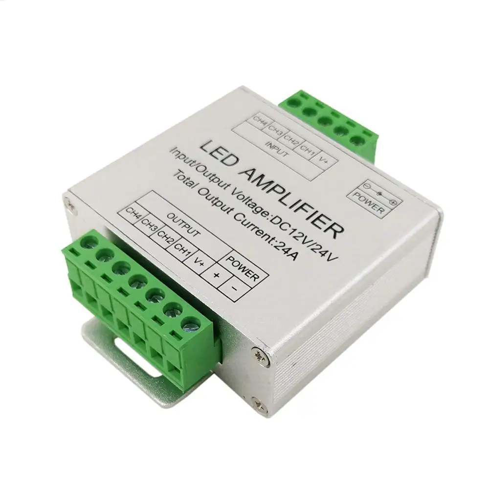 Усилитель светодиод RGB/RGBW 3CH/4CH DC12-24V 24A Мощность повторителя консоли контроллер