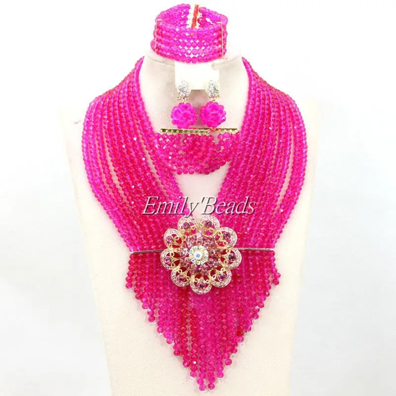 2015 Новый Модный нигерийский Свадебный комплект ювелирных изделий с африканскими