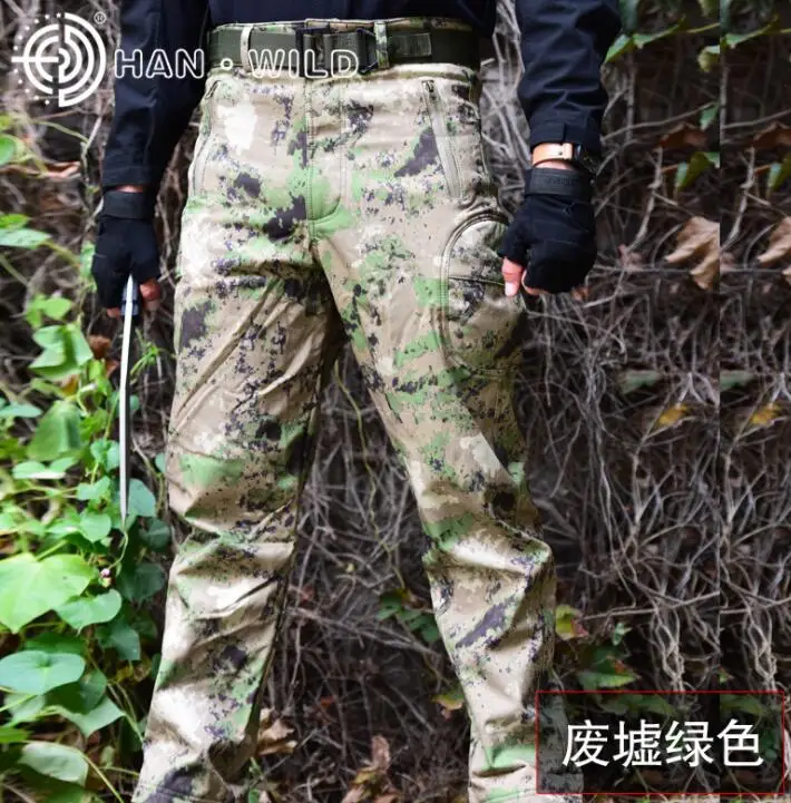 Green Ruins Pants TAD мягкая оболочка тактическая охотничья куртка или брюки походная уличная непромокаемая флисовая куртка ветровка армейские спортивные костюмы - Цвет: Green Ruins Pants