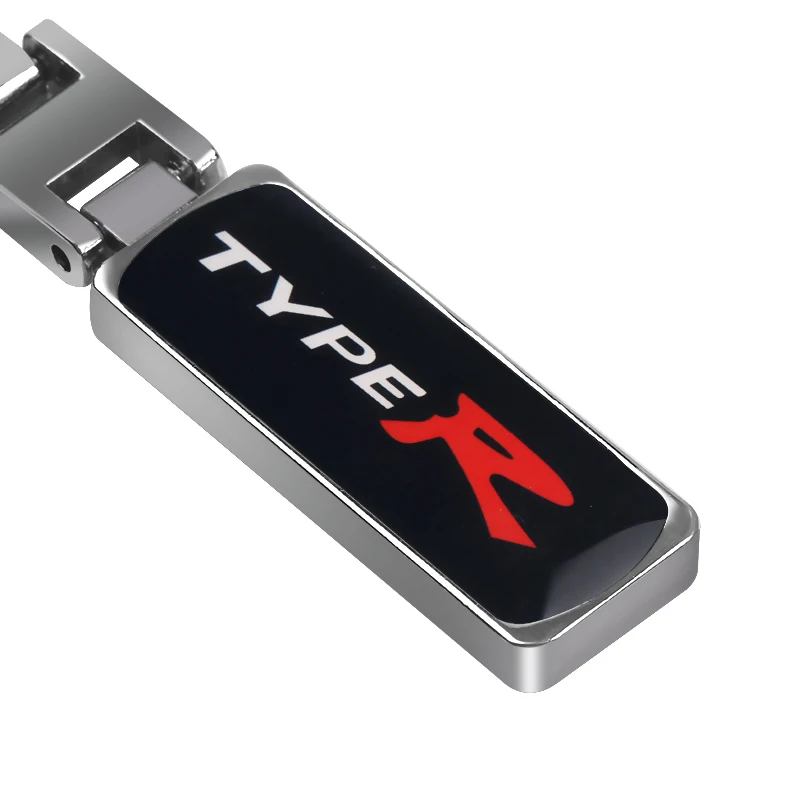 Металлический 3d брелок для ключей типа R Стайлинг автомобиля Honda Civic CRV City Accord Jazz