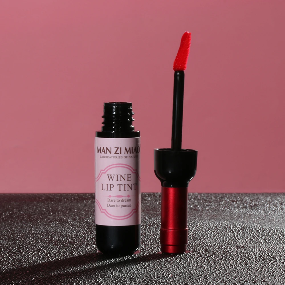1PC Sexy Waterproof Wine Red Shape Lip Tint Gloss Baby Pink Lip For Women Batom Makeup Liquid Lipstick Lipgloss Cosmetic Tools