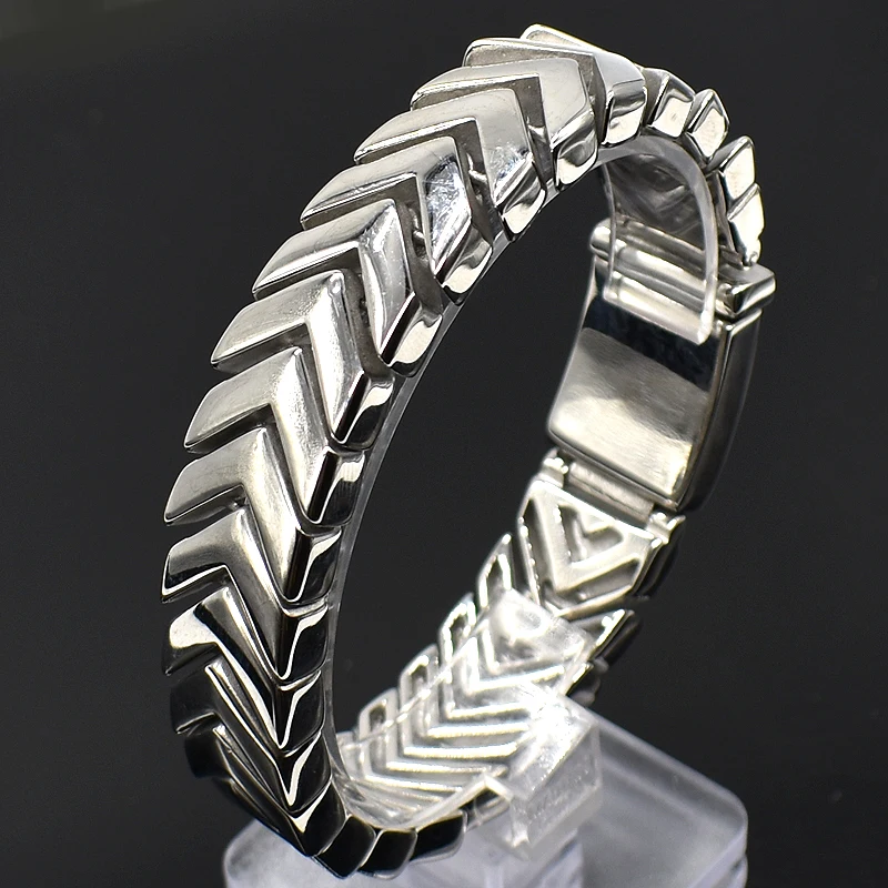 AMUMIU 24 см длина Байкерская цепь из нержавеющей стали 316L звеньевая для мужчин