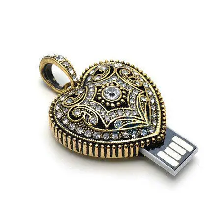 Garunk usb флэш-накопитель модное ювелирное изделие с кристаллами 8 г u-диск сердце