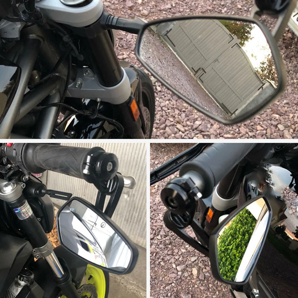 7/8 &quot22 мм мотоциклетные торцевые зеркала заднего вида CNC для Kawasaki ER6N ER6F Yamaha MT 03 09 FZ