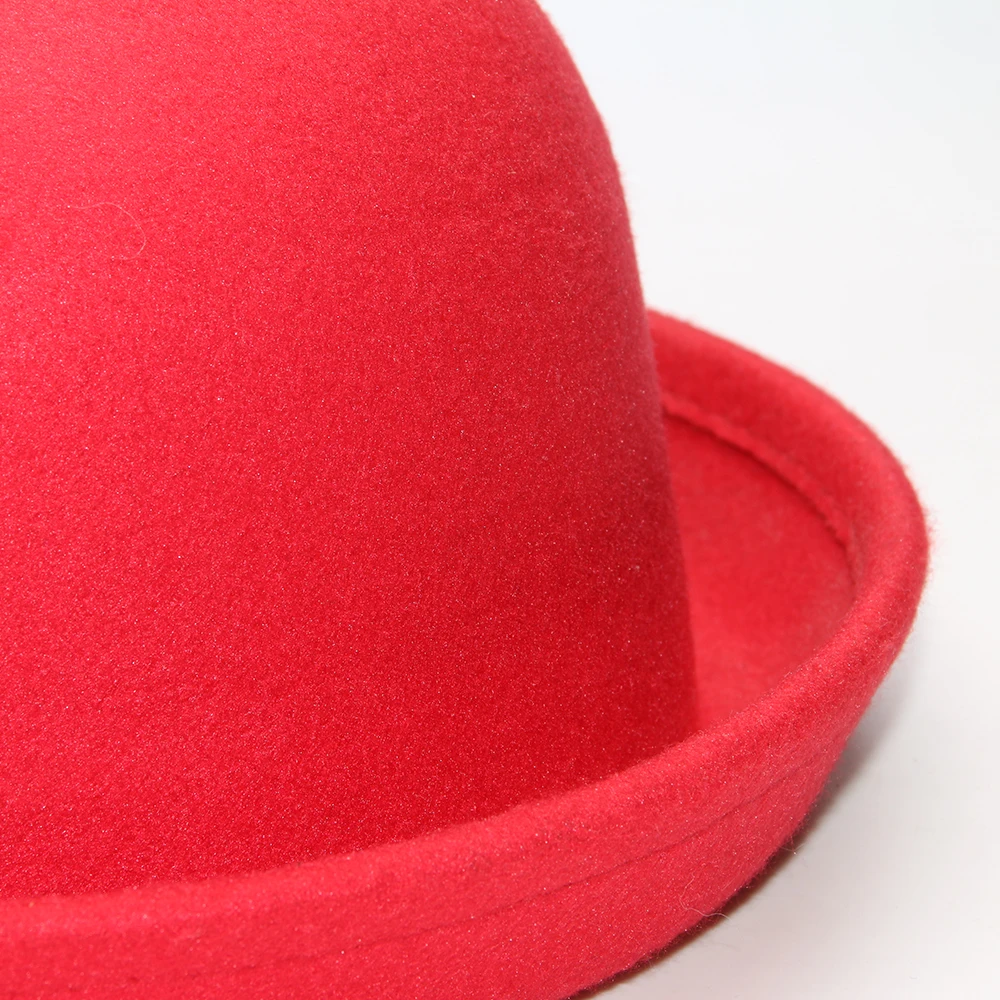 Women Men /Kid Child Retro Vintage Big Bowknot Band 100% Wool Derby Billycock Top Cap Bowler Hat Fedora (57cm/54cm-Adjust) | Аксессуары