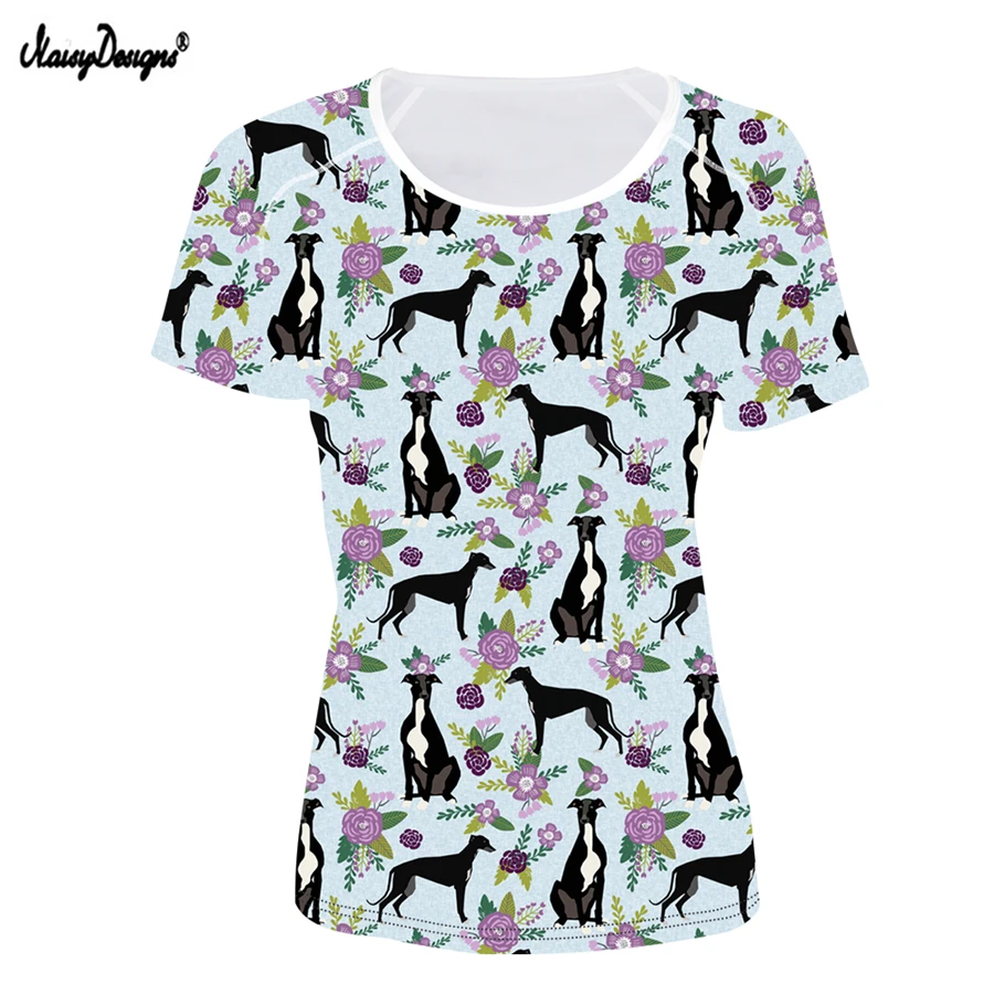 Женская футболка с забавным принтом в виде собак серого цвета женская модная