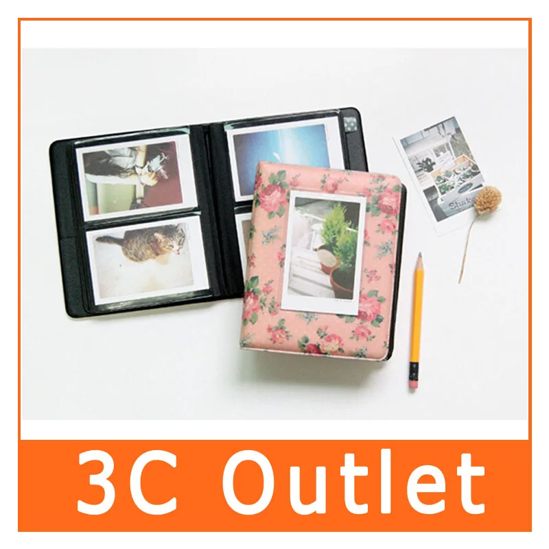 64 кармана цветочный фотоальбом для Fujifilm Instax Mini Film/Mini 8 7s 25 50s 90 мгновенная