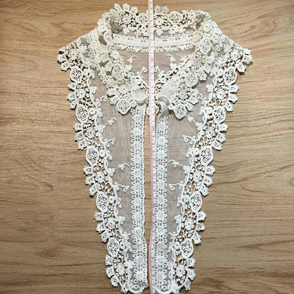 Модная хлопковая кружевная вышивка сделай сам на декольте Воротник шитая