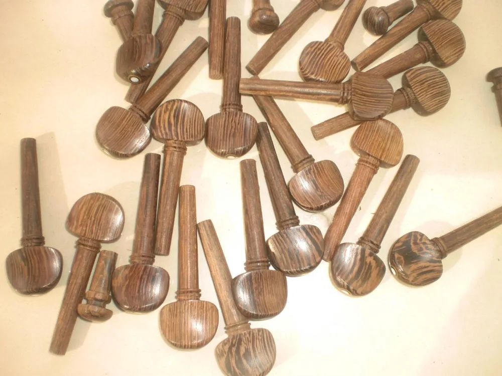 4 Sets Wenge wood Violin Pegs 4/4 inlcuding 16 pcs pegs &amp end pin all | Спорт и развлечения
