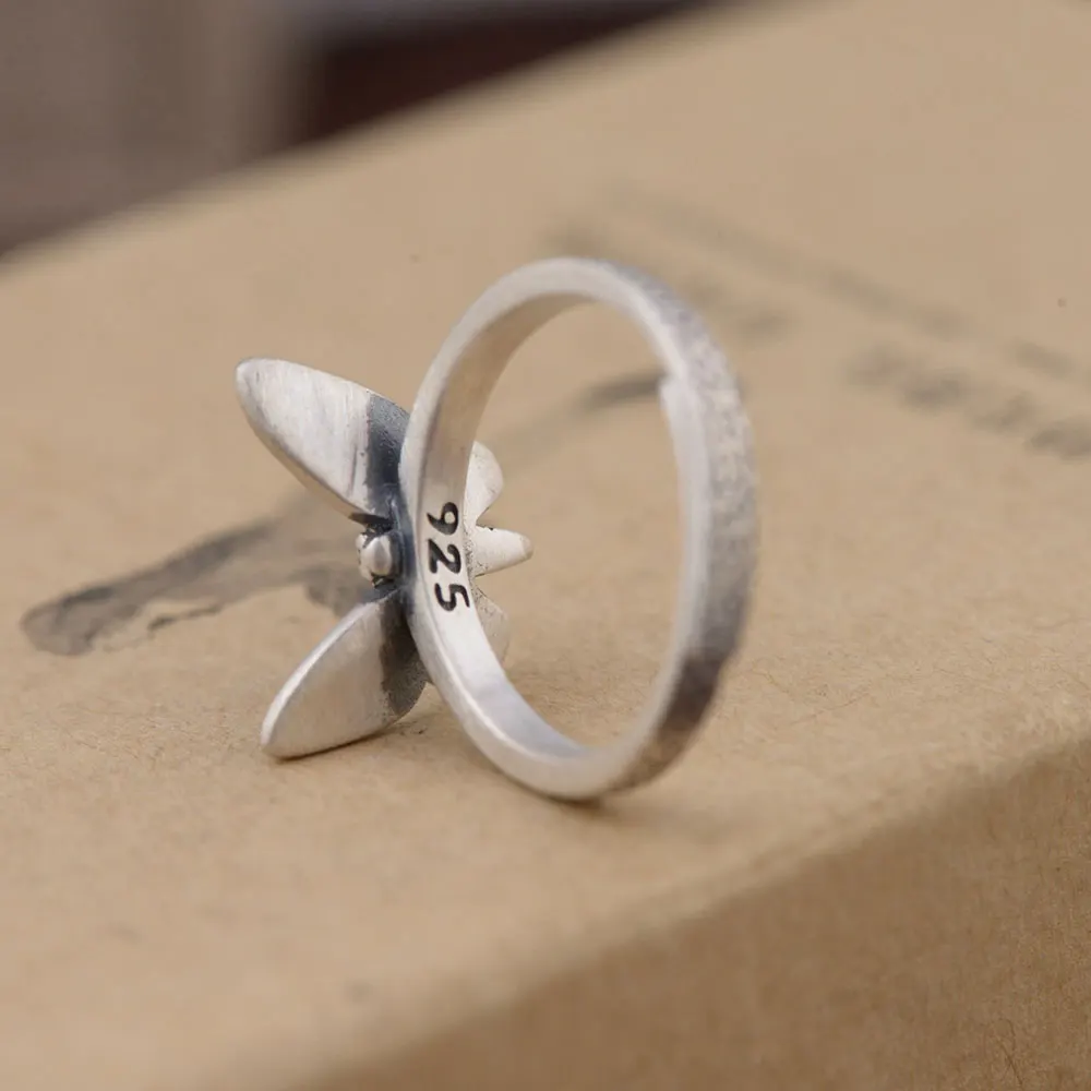 FNJ 925 Серебряное кольцо с бабочкой модное Настоящее Серебро S925 пробы тайские
