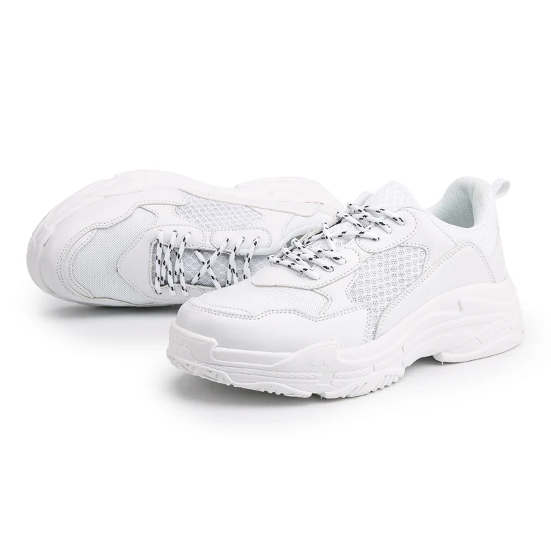 White Mesh B Bomlight/мужские кроссовки на толстой подошве; мужские кроссовки разных цветов; мужские кроссовки; мужская обувь на меху; zapatillas hombre - Цвет: White Mesh B