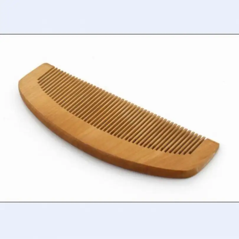 

Wholesale Haircare 13CM travel anti-static natural wooden comb healthy peach wooden comb massage scalp for detangle hair styling