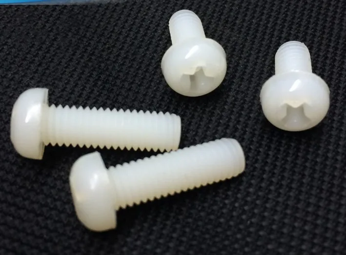 Нейлоновые пластиковые винты с круглой головкой поперечной M4X5 M4X6 M4X8 M4X10 M4X12