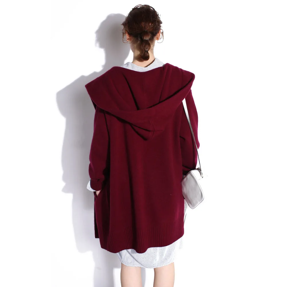 Для женщин кардиган 2018 High-End Демисезонный из чистого кашемира Открыть стежка с