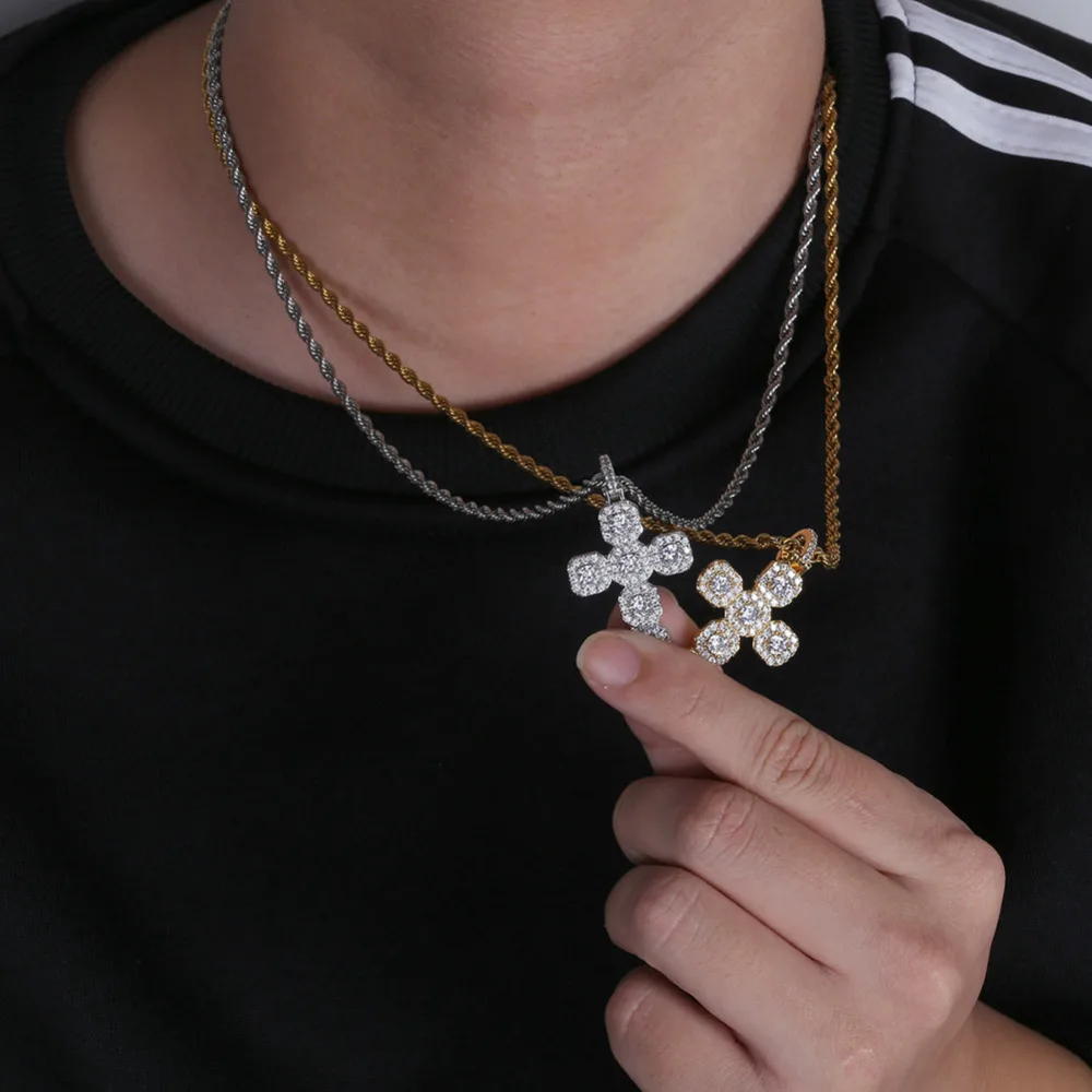 JINAO Новая модная подвеска крест ожерелье кубический циркон Iced Out цепь хип хоп ювелирные изделия для мужчин женщин Подарки