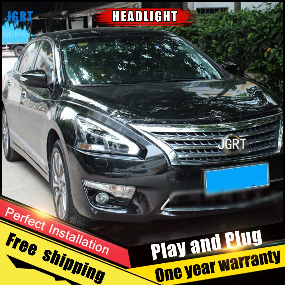 2 шт. автомобиль Стиль светодиодный фары для Nissan TEANA 13 14 налобный фонарь объектив