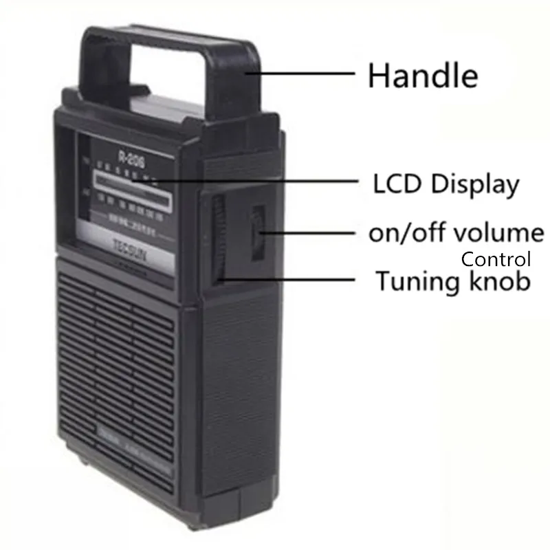 TECSUN R 206 полное фирменное Высокая чувствительность Портативный AM/FM/mw/SW1 6 multy Band