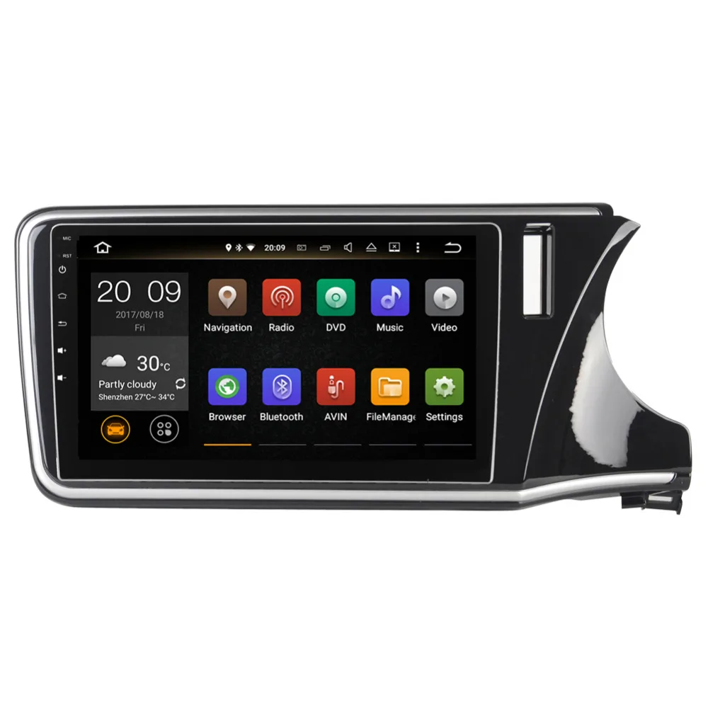 Автомобильный мультимедийный плеер экран 10 1 дюйма 4 Гб + 32 ГБ Android IPS GPS для Honda City