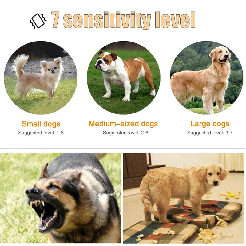 7 уровень чувствительности электрический ошейник для тренировки собак