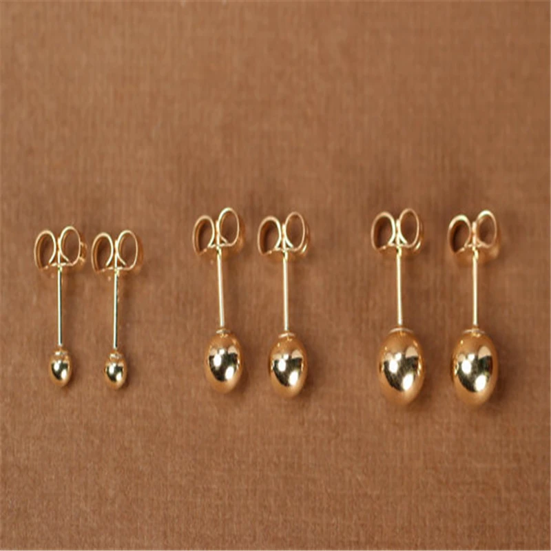 2015 новый дизайн модные ювелирные изделия имитационные серьги с золотым шариком