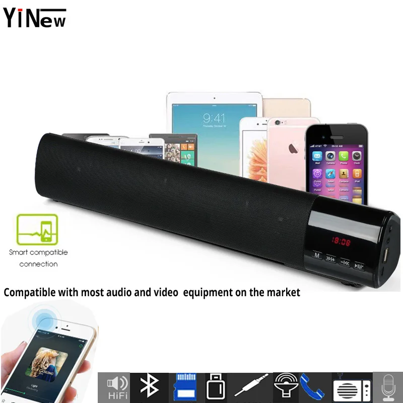 Портативный Bluetooth hifi акустическая система беспроводной Саундбар 10 Вт ПК ТВ