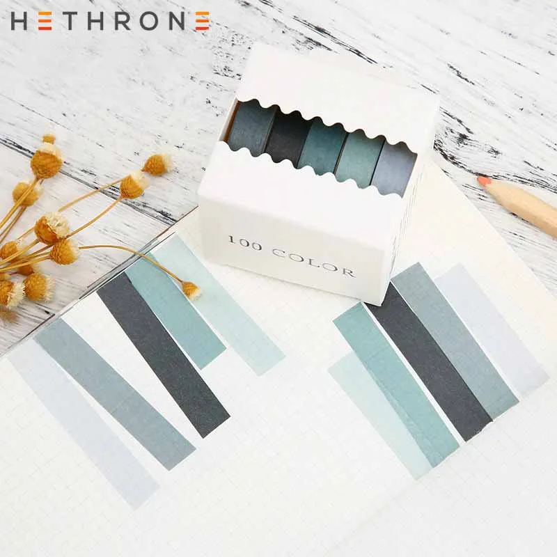 Hethrone 5 шт. Конфеты DIY украшения простой Васи клейкие ленты Скрапбукинг маскирующая лента Ручные Книги Наклейки стиральная лента