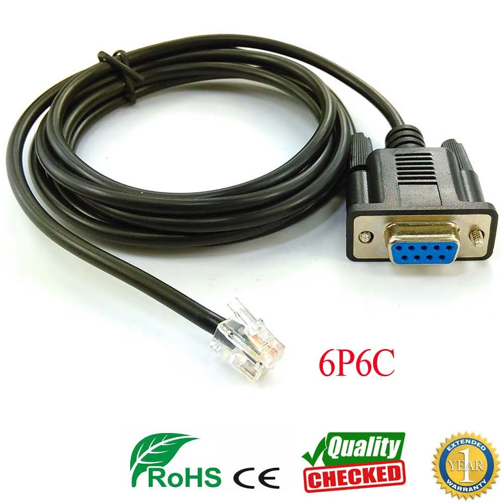 Кабель db9 rs232 к rj11 serial rj12 для последовательного соединительного кабеля ПК|Компьютерные кабели и разъемы| |