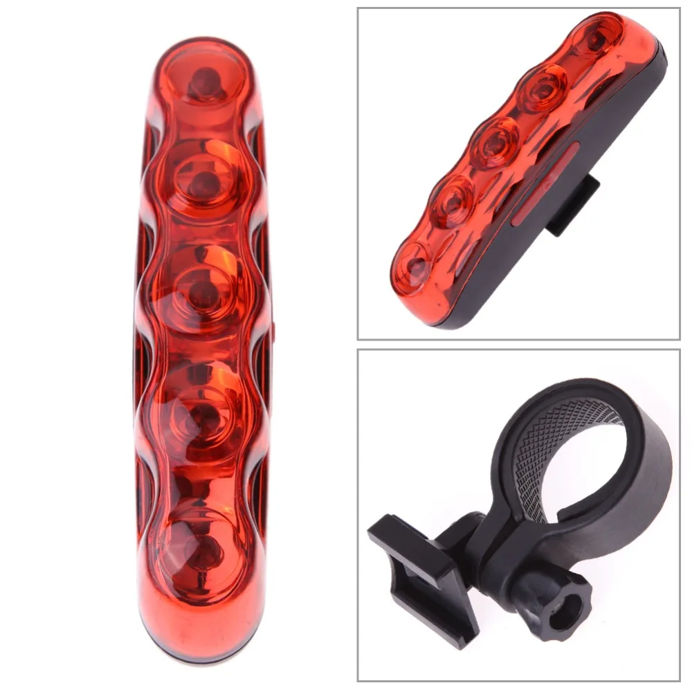 Противоударный велосипедный фонарь 5 светодиодов 3 режима водонепроницаемый для