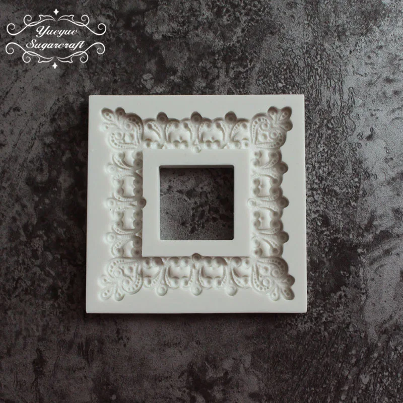 Yueyue Sugarcraft рамка Силиконовая Форма fondant форма для украшения торта инструменты