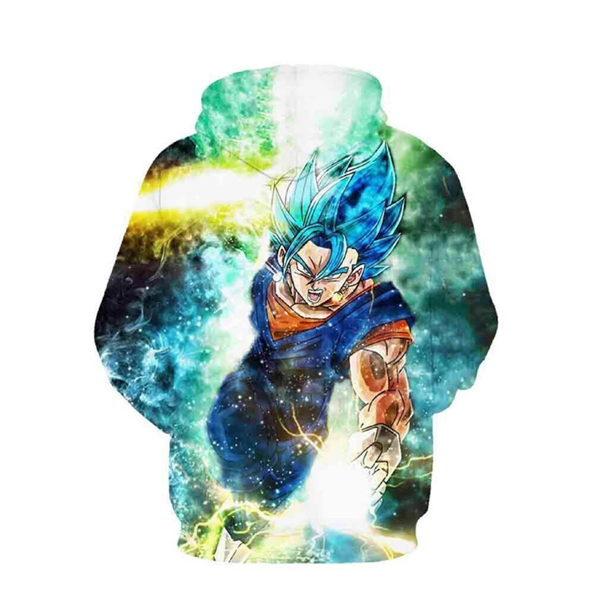 Мужские и женские 3d толстовки с капюшоном Dragon Ball Z модные пуловеры принтом аниме