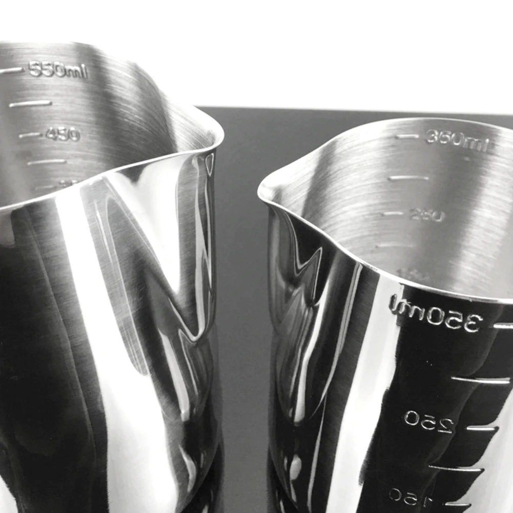 350/600/1000ml Stainless Steel Coffee Cup with Scale Milk Frothing Pitcher New | Pots