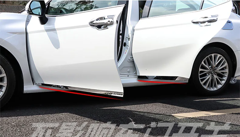 Для Toyota Camry 2018 молдинг кузова автомобиля планка Боковой бампер протектор