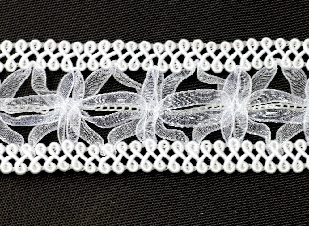 20 ярдов ручная работа плетеная белая отделка кружевная Лента декорированная для