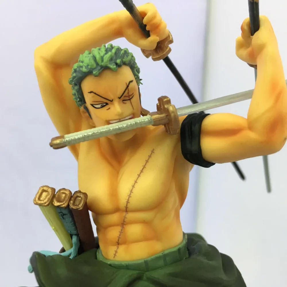 Huong Аниме Фигурка 19 см цельные Figuarts Roronoa Зоро Gokutora Охота ПВХ фигурка Коллекционная