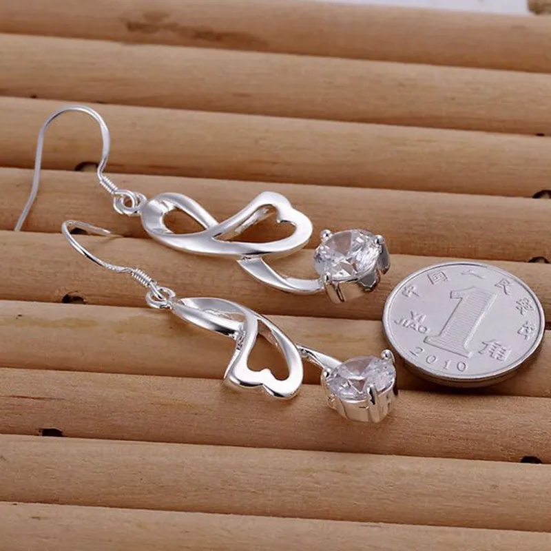fashion jewelry Earring For Women Silver Plated Earrings Ribbon E196 /RSIEVRNF FQHHECDI | Украшения и аксессуары