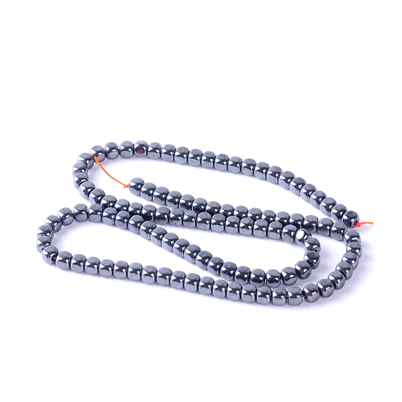 Бисер из натурального камня 4 мм яркие черные гематитовые квадратные свободные