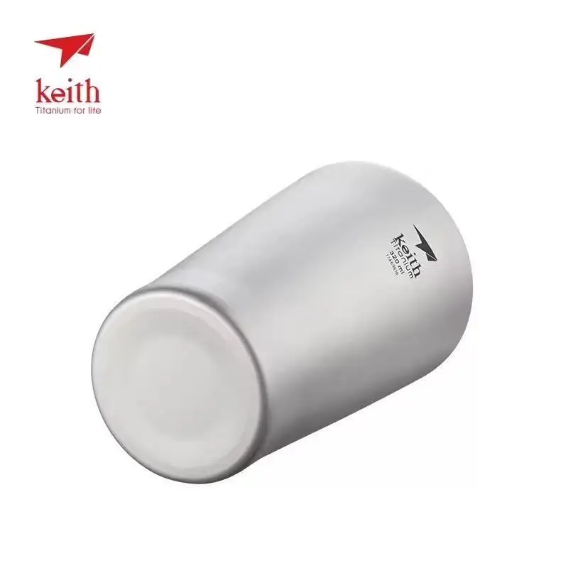 Стакан для пикника KEITH Ti9221 с двойными стенками титановая чашка питьевой воды кофе