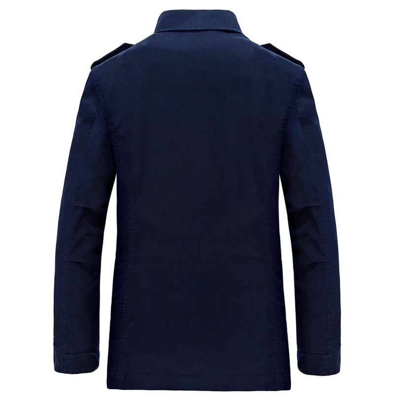 Демисезонный полета куртка Мужчины Кнопка Хлопок зеленый синий хаки Мужская Pocket