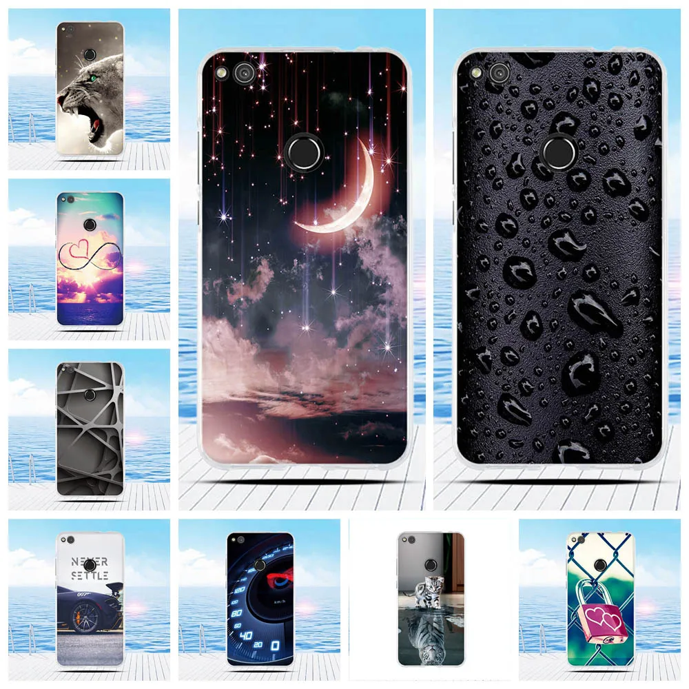 Чехол для Huawei P8 Lite 2017 Honor 8 lite мультяшный 3D рельефный рисунок задняя крышка ТПУ