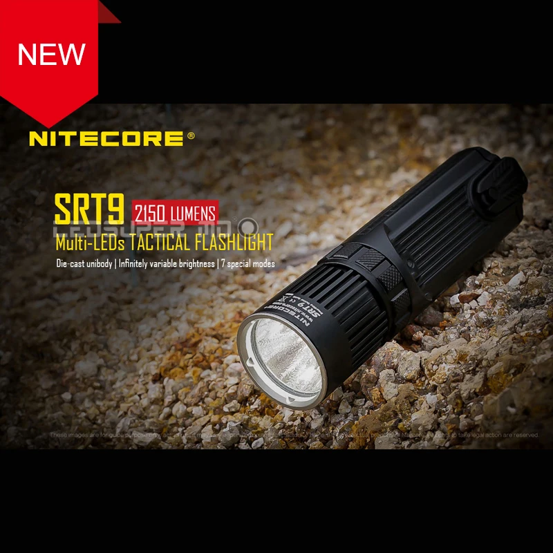 NITECORE SRT9 2150 люменов CREE XHP50 светодиодный Multi выход литой тактический фонарь