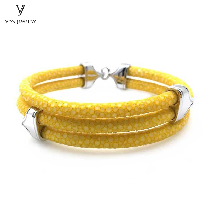 Браслет мужской из серебра 925 пробы с подарочной коробкой 3 цвета|bracelets for|stingray leather
