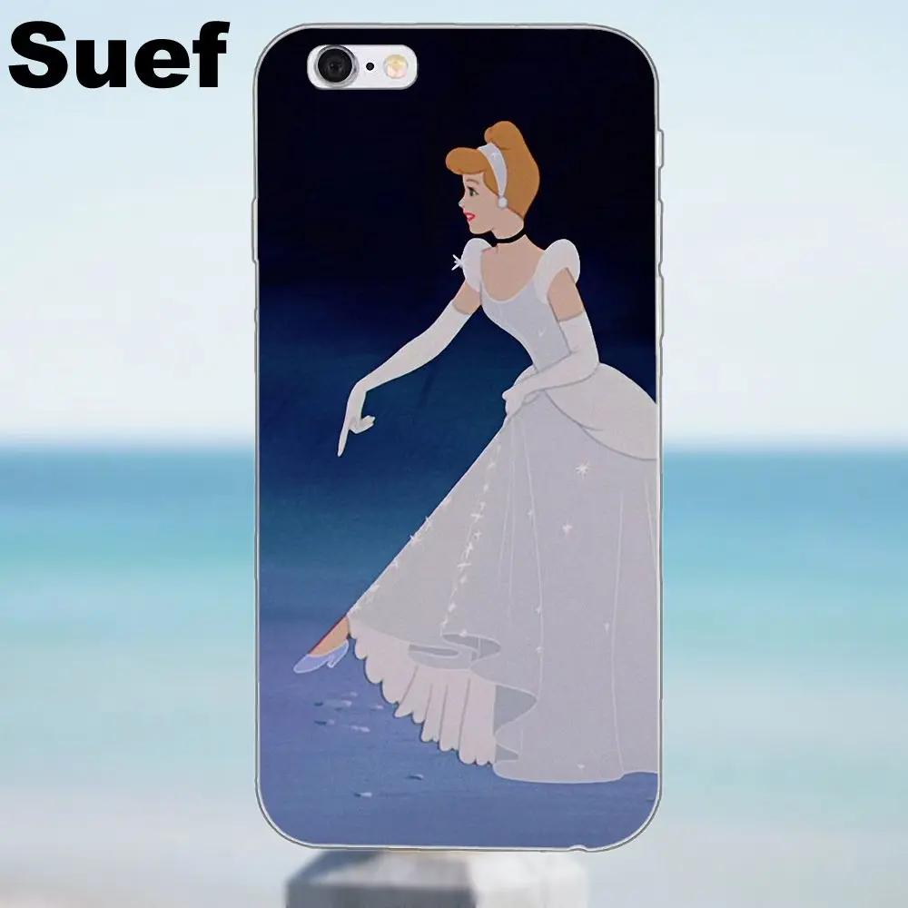 Принцесса Золушка прозрачная обувь замок для iphone 4 4S 5 5S 5C SE 6 6 S 7 8 Plus x Samsung galaxy A3 A5 J1 J3 J5 J7 - Цвет: as picture