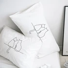 Чехол для подушки на заказ, 50x70, 50x75, 50x80, 70x70, декоративная наволочка для белого кота, постельные принадлежности, Прямая поставка