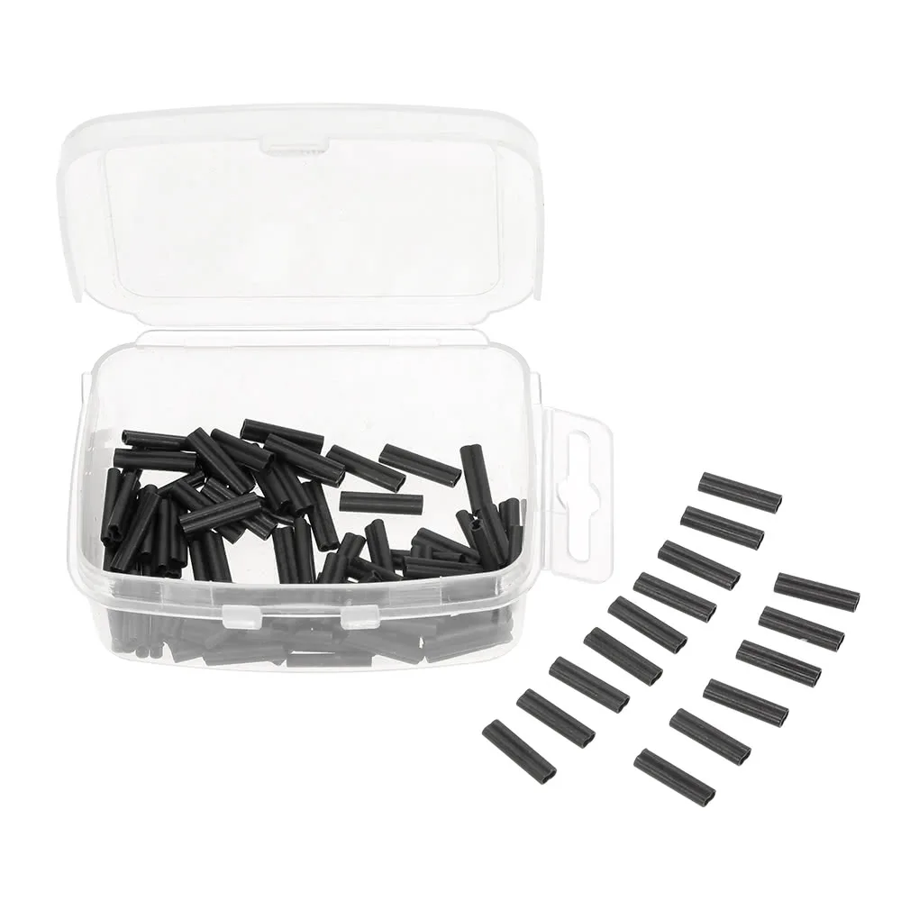 100 шт. двойная бочка обжимные рукава медная трубка рыболовная муфта для провода