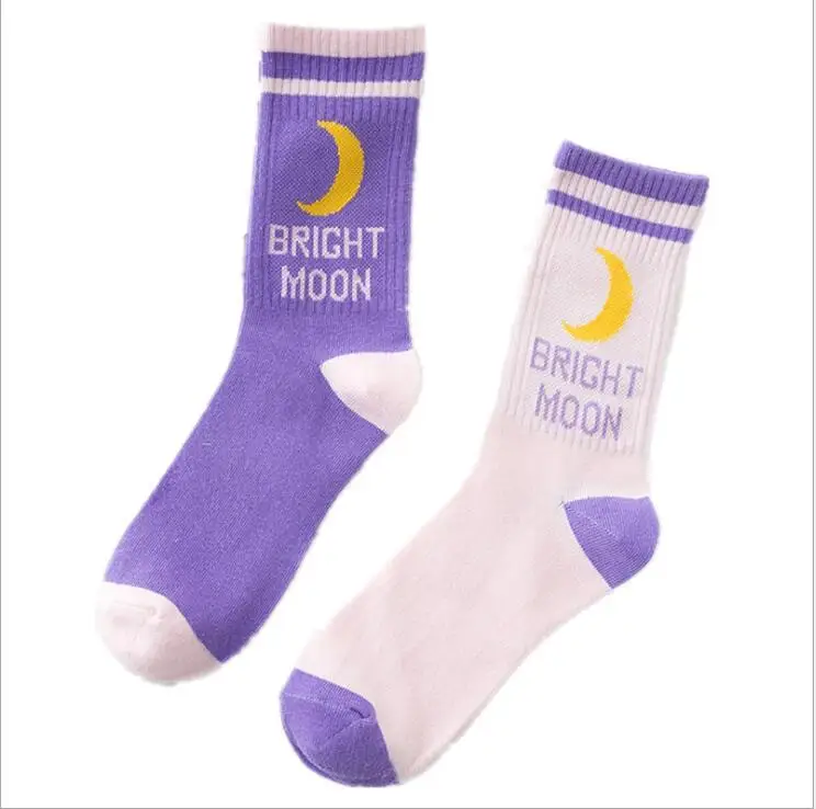 

Moon striped letter socks
