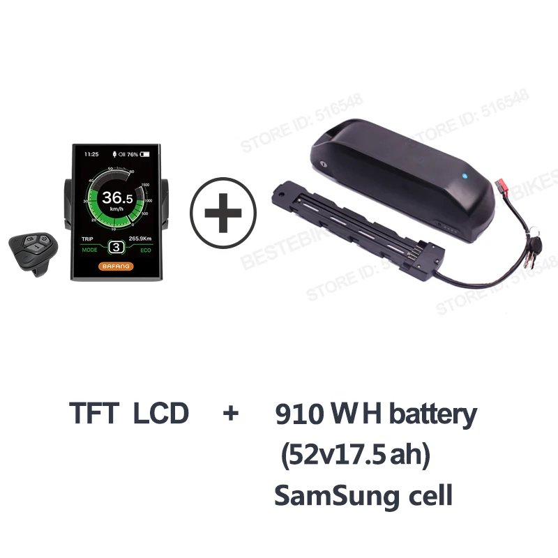 52v17.5ah TFT Samsun BAFANG двигатель BBS02B BBS02 750 Вт 52 в 21 Ач/17.5ач samsung батарея электрический двигатель среднего привода velo электрик e-bike конверсионный комплект - Цвет: 52v17.5ah TFT Samsun