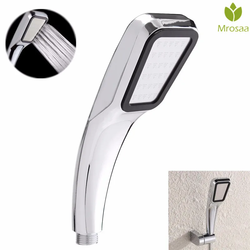 Mrosaa 300Holes Pressurized Shower Head Bathroom Water Saving Plating Mixer Handheld Showerhead Sprinkler Bath Spray Nozzle |