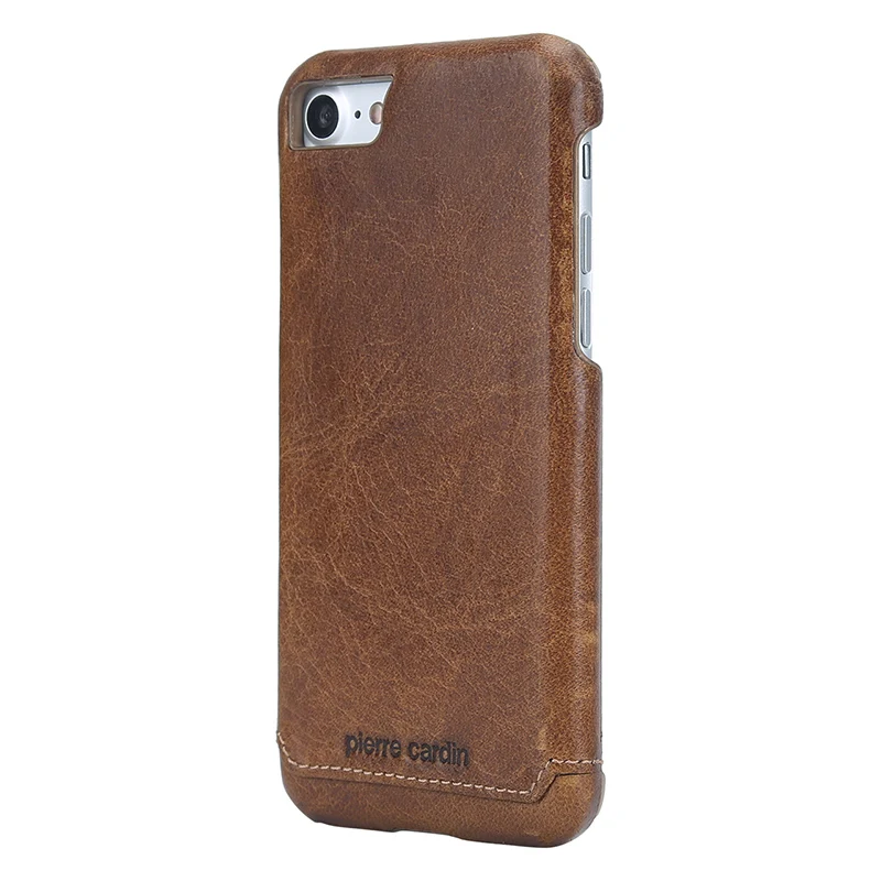 Чехол для телефона Pierre Cardin для iPhone 7 8, роскошный чехол из натуральной кожи, ультра тонкий жесткий чехол для iPhone 7 8, чехол Coque